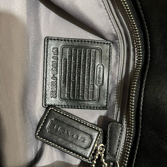 COACH Black Soho Pleated Shoulder Bag with Silver hardware F13732 - Picture 9 of 9